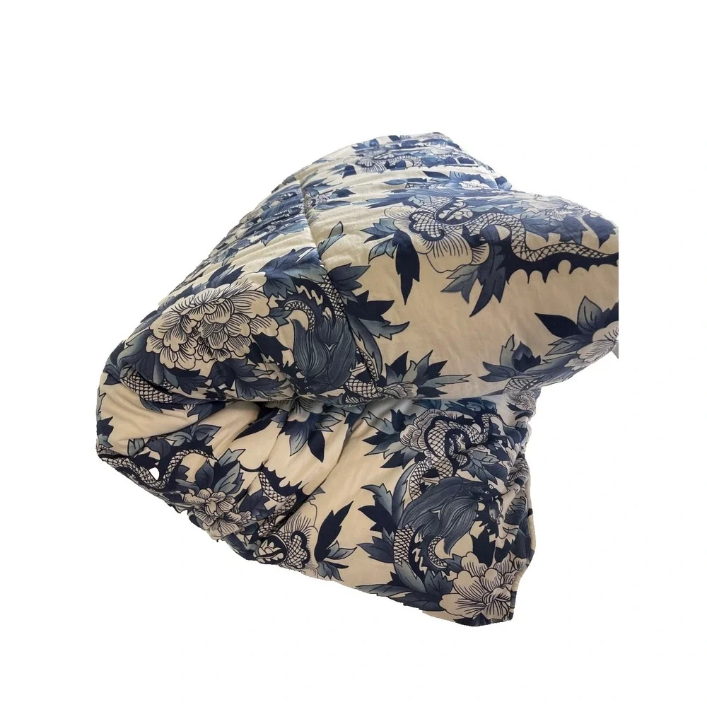 Ralph Lauren Comforter Twin Blue White Porcelain Nanking Chinoiserie Cotton USA